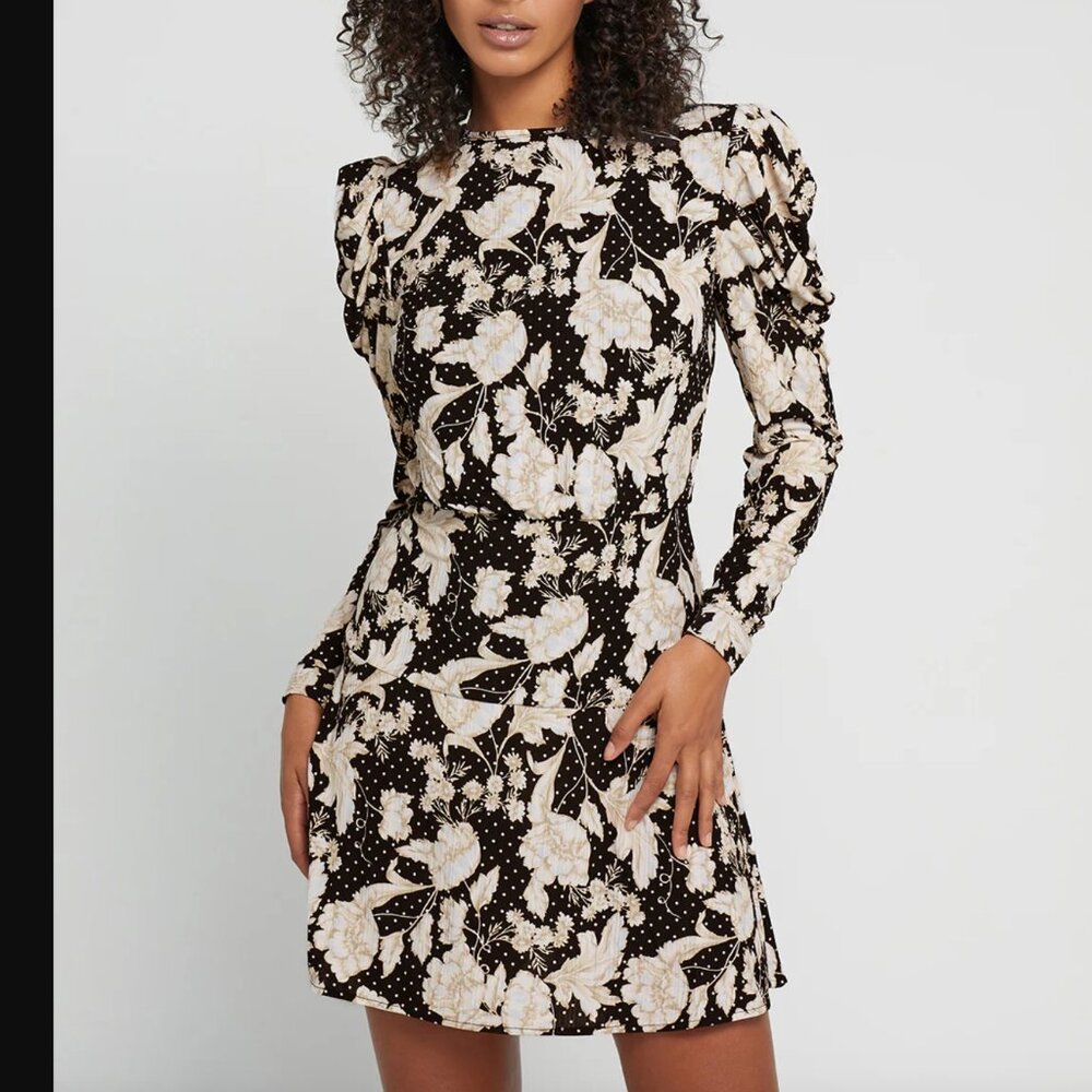 Soiree Floral Print Bernadette Mini Dress